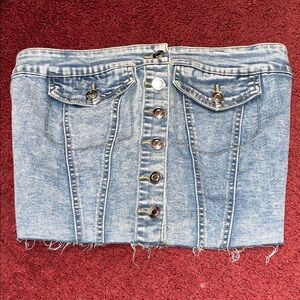 NWT: Fashion Nova Killn’ It Denim Corset Top Corset Top